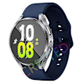 Miniatyrbilde 1 av 5: Samsung Galaxy Watch 5/4 Silikon Sport Armbånd - Midnattsblå