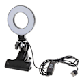 Miniatyrbillede 1 af 5: Laptop Ring Light til Computer Konferencebelysning med Klips 3 Dæmpbare Farver