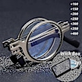 Miniatyrbillede 1 af 5: Metal Runde Firkantede Anti Blåt Lys Folde Læsebriller til Mænd +1.0 Til +4.0 Dioptri silversquare350