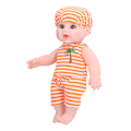 Miniatyrbild 4 av 8: Interaktiv babydocka mjuk vinylkropp nyfödd babydocka simuleringsbabydocka orange