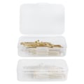 Miniatyrbillede 1 af 8: 2 æsker Simple Metal Pen Clip Notebook Bills Blyantholdere Papirclips Papirværktøj (Guld)