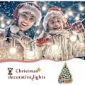Miniatyrbild 4 av 5: DIY Konstgjord Julgran med LED-lampor, Julgransprydnader Diamantmålning, Juldekorationslampor, Jultomte, Älg, Jul St