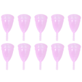 Miniatyrbilde 7 av 8: 10 stk. Menstruasjonskopp i silikon, gjenbrukbar, for kvinner, hygienekopp, samlekopp, rosa