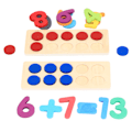 Miniatyrbillede 5 af 8: Ti rammer tavle tælle pind multifunktionel træ addition subtraktion matematik pind til hjem skole