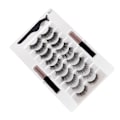 Miniatyrbilde 2 av 8: 20 stk magnetiske 3D falske øyevipper gjenbrukbare fluffy magnetiske kunstige øyevipper eyeliner for sminke svart