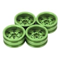 Pikkukuva 5 / 8: 4 kpl Metalli 8 Pyöreä Reikä Pyörännavan Vanteet Axial SCX24 1/24 Kauko-ohjattava Kiipeilyauto Vihreä