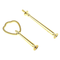 Miniatyrbillede 2 af 5: 5 x 2-lags perler skjold top kage stand rack håndtag montering hardware stang guld