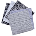Miniatyrbillede 7 af 8: 2 sæt bomuldsstof almindelig vævning tryk klud DIY syning quiltning patchwork 5 farver 50x50cm (mørkeblå)