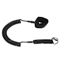 Miniatyrbild 7 av 8: Surfboard Leash Hög elasticitet TPU Svart Justerbar Spiralformad Surfing Benrep för Paddleboards Longboards 9ft/2.74m