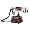 Miniatyrbillede 3 af 8: Retro-stil Resin Telefon Roterende Skive Håndsæt Desktop Fastnettelefon til Hjemmekontor Hotel