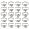 Miniatyrbillede 1 af 8: 20 stk. tomme ringe 8 mm justerbar rustfrit stål DIY flad ringbase til DIY ringe DIY smykker