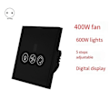 Miniatyrbillede 3 af 5: Tuya Smart Switch Controller EU Stik Loftventilator Lampe Kontakt Sort
