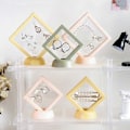Miniatyrbillede 1 af 4: 10 stk. PE film suspensionsboks smykkeholder transparent akryl øreringe opbevaring øreringe display holder emballage opbevaringsboks 9*9 cm (grøn)