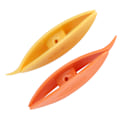 Miniatyrbillede 8 af 8: 2 stk. Tatting-skytteler i plast - Tatting-skytteler til håndarbejde, strikning (orange, gul)