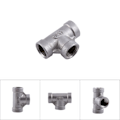 Pikkukuva 5 / 5: Upouusi Tee 3-tie naaraskierreputken liittimet ruostumatonta terästä SS 304 (1/4" 37mm)