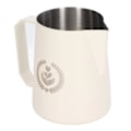 Miniatyrbillede 2 af 8: Mælkeskummerkande i rustfrit stål, skummekanden, blandingskop, kande til kaffedrikke, 450 ml, hvid
