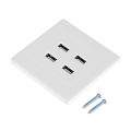 Miniatyrbilde 1 av 8: 4 USB-porter DC 5V Hjemmekontor Elektrisk Veggmontert Strømuttak Laderuttak (110~250V)