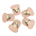 Miniatyrbild 8 av 8: 5 st Tuck Lock Spänne Hake Äkta Läder Stark Metall Förstansade hål Handväska Tumlås för resväska Case Rosa