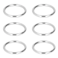 Miniatyrbilde 8 av 8: 50 stk metallringer - robuste, holdbare, rustfrie, utsøkte, brede bruksområder - metall O-ringer for klær, vesker, ryggsekker - sølv
