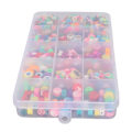 Miniatyrbillede 8 af 8: 1140 stk. Polymer Clay Perler i forskellige stilarter, lyse farver, multifunktionelle armbåndsperler med snor til smykkefremstilling DIY
