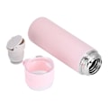 Miniatyrbilde 6 av 8: 500 ml dobbelt bruk gjennomsiktig lokk rosa rustfritt stål isolasjon vakuum kopp flaske for menn kvinner