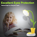 Miniatyrbillede 5 af 5: Børne Skrivebordslampe, Kreativ Genopladelig LED Skrivebordslampe Øjenbeskyttelse Touch Sensor Bordlampe Dæmpbar