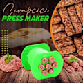 Miniatyrbillede 3 af 4: One Press Cevapcici Pølsemager Fyldemaskine, 7 Huller Hurtig Pres Manuel Pølsemager Hotdog Maker Kødstribe Presser - GSL Grøn