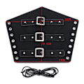 Miniatyrbild 2 av 3: Guard - armskydd i konstläder för vuxna - medeltida bältesspänne armband - Storlek 1 - par med armskydd - läderarm