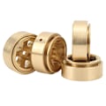 Miniatyrbillede 4 af 8: 4 stk. RC Beadlock-fælge med nav, klæbefri messing, RC-bilopgraderingsdele til FMS FCX24 1/18 1/24 klatrebil, guld