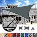 Miniatyrbild 3 av 4: Triangulär Vattentät Solskyddssegel Utomhusmarkis - 95% UV-Block - 10 Storlekar - Gratis Rep Ingår 4*4*4M Orange