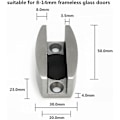 Miniatyrbillede 3 af 5: Skydedørs Gulvguide Gulvrulle Guide Rulle Skydedørssystem Tilbehør til Rammeløse Glas Skydedøre 304 Rustfrit Stål