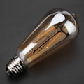 Miniatyrbild 8 av 8: E27 Brun Glas Retro LED-lampa Glödlampa Belysning Dekoration för Kaffehus 2W