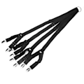 Miniatyrbilde 5 av 8: Antiskli-feste for laken med justerbare elastiske stropper og 8 klips (svart)