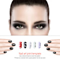 Miniatyrbillede 5 af 5: Rustfrit stål rektangulær neglekunst stempelplade DIY manicure trykbilledskabel (#17)