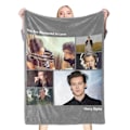 Miniatyrbilde 1 av 5: Polyester teppe hudvennlig myk maskinvaskbar klart trykt teppe for sofa kontor reise 100x120cm / 39.4x47.2in