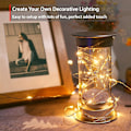 Pikkukuva 3 / 5: Valkoiset LED-valot - Paristokäyttöiset - 50 kirkasta mikro-LEDiä - 5m Fairy Lights - Sisä- ja ulkokäyttöön