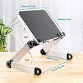 Miniatyrbillede 2 af 5: Bogstøtte Laptop Stand Justerbar Bogholder Bakke Med Side Papirclips Ergonomisk