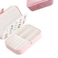 Miniatyrbillede 3 af 5: Smykkeholder med flere lag til halskæder og øreringe - Bærbar smykkeopbevaringsboks 26 Pink