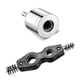 Miniatyrbillede 1 af 5: 22 mm metal kobberrørrenser med dobbelte kobberrørbørster Rengøringsbørste til boremaskine til