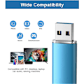 Miniatyrbild 2 av 5: 2-pack 64GB USB 3.0 Flash Drive Hög Hastighet 64G USB-minne Minnessticka Jump Drive 64G USB-enhet Zip Drive för PC-laptops, surfplattor, TV-apparater, bilstereo (Blå)