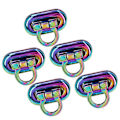 Miniatyrbilde 8 av 8: 5 stk Flip Lock Fargerik Sink Legering Oval Bull Nose Lås Bagasjelås Clamshell Lås