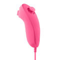 Miniatyrbilde 4 av 8: Buet spillhåndtak-kontroller Gamepad fjernkontroll for Nintendo Wii (rosa)