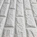 Pikkukuva 2 / 4: Valkoiset marmoriset irrotettavat 3D-taustalevylaatat - Luksus 10-pakkaus