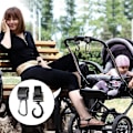Pikkukuva 4 / 5: 4 kpl rattaiden koukut, karabiinit laukkujen ja käsilaukkujen ripustamiseen rattaisiin, pyörätuoliin ja rollaattoriin
