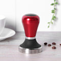 Miniatyrbillede 3 af 8: 58mm Justerbar Højde Rustfrit Stål Kaffe Pulver Tamper med Håndtag til Kaffemaskine Rød