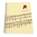 Miniatyrbillede 1 af 8: 50 sider musikalsk notation Personale notesbog Musikmanuskript skrivepapir (gult partitur)