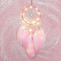 Miniatyrbillede 4 af 5: Hvide fjer til hobby, smykkefremstilling, bryllupsfestdekoration - 450 stk. pink