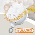 Miniatyrbillede 2 af 5: Krybbemobil Motor Baby Musikboks Med 3 Tilstande Justerbar Lydstyrke 12 Vuggeviser Slukker Efter 30 Minutter -n4804 ZD A