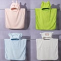 Miniatyrbillede 4 af 5: Børne Strandponcho Kappe Unisex 65x65cm til Svømning og Badning