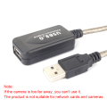 Pikkukuva 7 / 8: 20M USB 2.0 Type A uros-naaras jatkokaapeli, musta